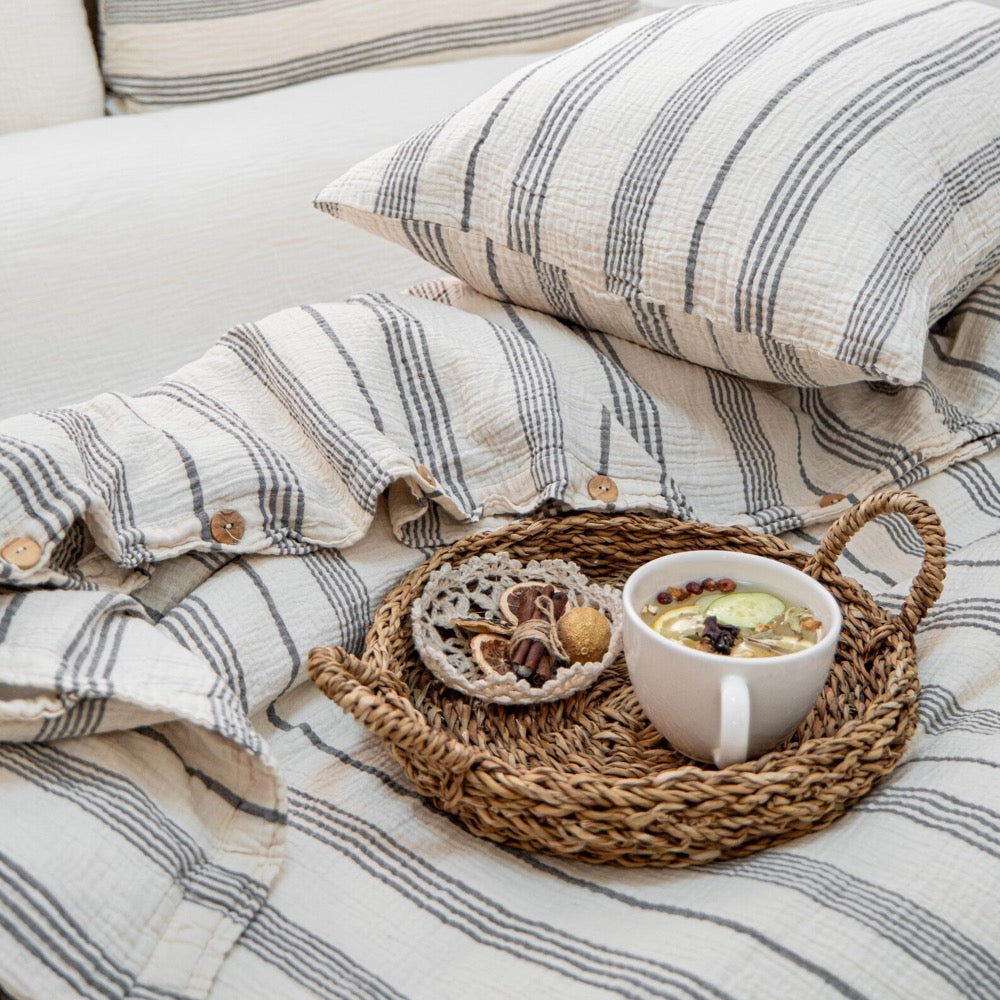 Breathable Muslin Duvet Cover, Luxury Gauze Bed Linen Set, Organic Muslin Comforter Cover