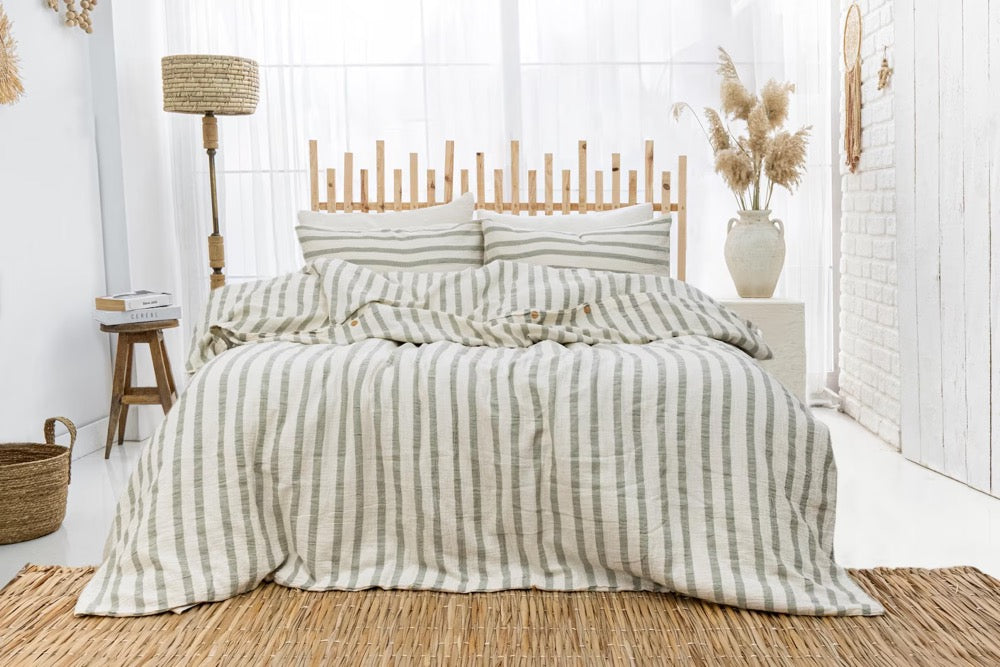 GOTS Certified Muslin Duvet Cover, Luxury Gauze Bed Linen Set, Organic Muslin Comforter Cover