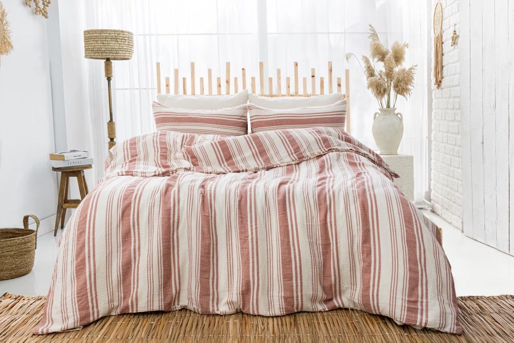 GOTS Certified Muslin Duvet Cover, Luxury Gauze Bed Linen Set, Organic Muslin Comforter Cover